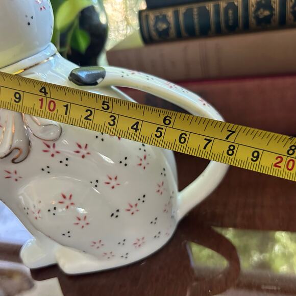 Vintage Small Ceramic Lucky Cat Tea Pot with Lid - Picture 14 of 14